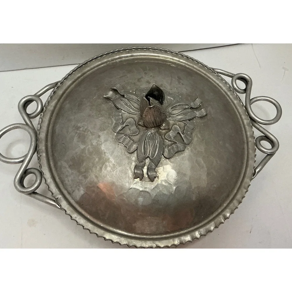 Vintage Buenilum Hammered Aluminum Casserole Dish Krischer Rodney Kent Lid